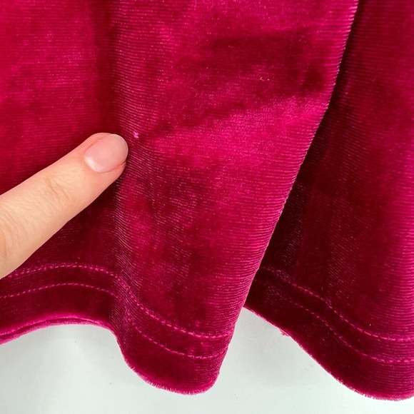 Lulus Forever Luxe Hot Pink Velvet Rhinestone Mermaid Maxi Dress Formal Size XS - Picture 10 of 16